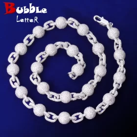 Bubble Letter Iced Out Ball Chain