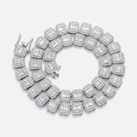 Bubble Letter Baguette Necklace