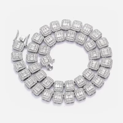 Bubble Letter Baguette Necklace - 16 inch