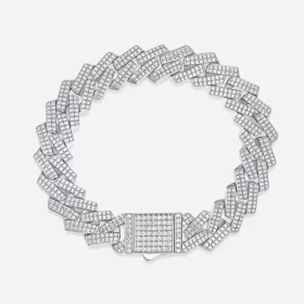 Moissanite 2 Row Cuban Bracelet