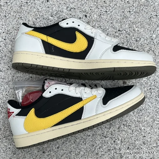 AJ 1 Low x Travis Scott Black & Yellow Shoes Sneakers - nk0003589 - Image 3