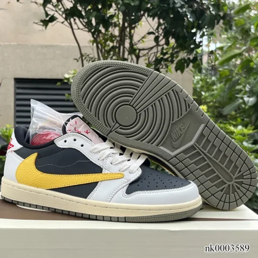AJ 1 Low x Travis Scott Black & Yellow Shoes Sneakers - nk0003589 - Image 5