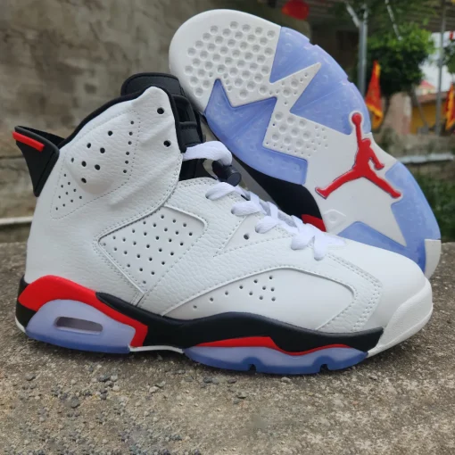 AJ 6 White/Fire Red 2025 Shoes Sneakers - nk0004065 - Image 6