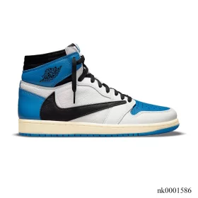 Travis Scott x Fragment x AJ 1 High "Military Blue" Shoes Sneakers - nk0001586