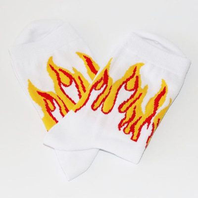 Hip Hop Hit Color On Fire Socks - 4, 35-42