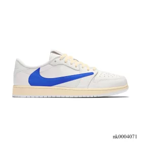 Travis Scott x Fragment x AJ 1 Low White/Blue/Sail Shoes Sneakers - nk0004071