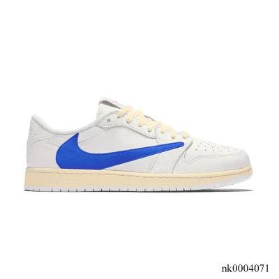 Travis Scott x Fragment x AJ 1 Low White/Blue/Sail Shoes Sneakers - nk0004071