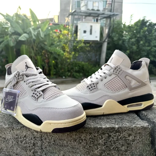 A Ma Maniere x AJ 4 Fossil Stone Shoes Sneakers - nk0004123 - Image 4