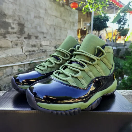 AJ 11 Retro Olive and Black Shoes Sneakers - nk0004177 - Image 7
