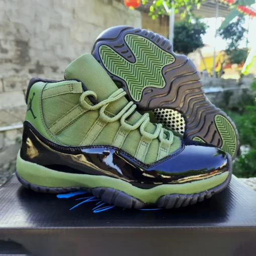 AJ 11 Retro Olive and Black Shoes Sneakers - nk0004177 - Image 9
