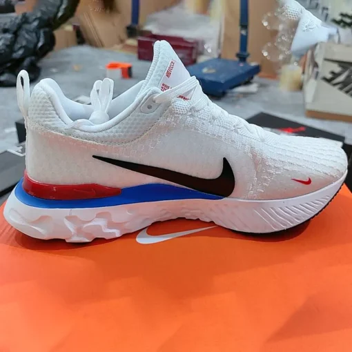 React Infinity Run Flyknit 3 White Photo Blue Red Shoes Sneakers - nk0004185 - Image 8