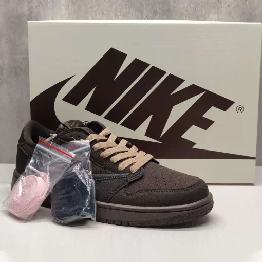Travis Scott x AJ 1 Low OG Velvet Brown Shoes Sneakers - nk0004108 - Image 8