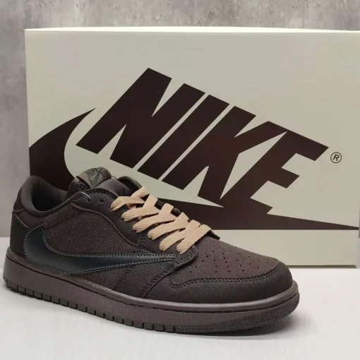 Travis Scott x AJ 1 Low OG Velvet Brown Shoes Sneakers - nk0004108 - Image 4