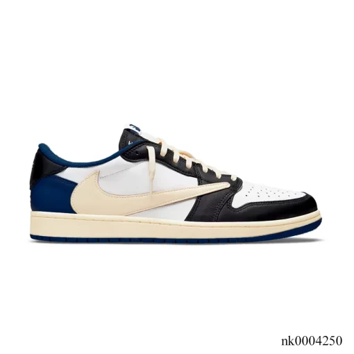 Travis Scott x Fragment x AJ 1 Low Dark Blue Shoes Sneakers - nk0004250