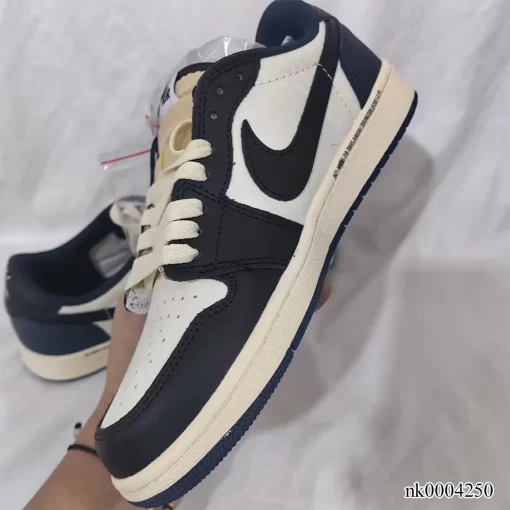 Travis Scott x Fragment x AJ 1 Low Dark Blue Shoes Sneakers - nk0004250 - Image 4