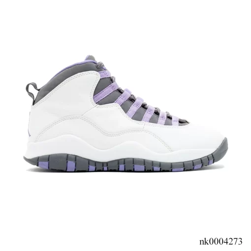 AJ 10 Retro White Medium Violet Shoes Sneakers - nk0004273