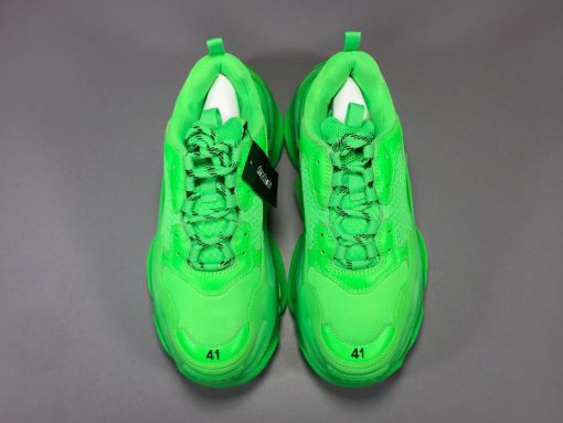 BLCG Triple S Neon Green Clear Sole Shoes Sneakers - bl0000008 - Image 11