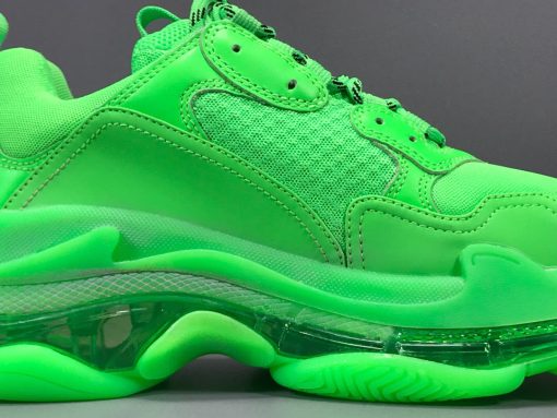 BLCG Triple S Neon Green Clear Sole Shoes Sneakers - bl0000008 - Image 9