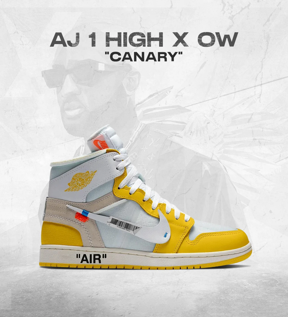 AJ 1 High x OW Canary