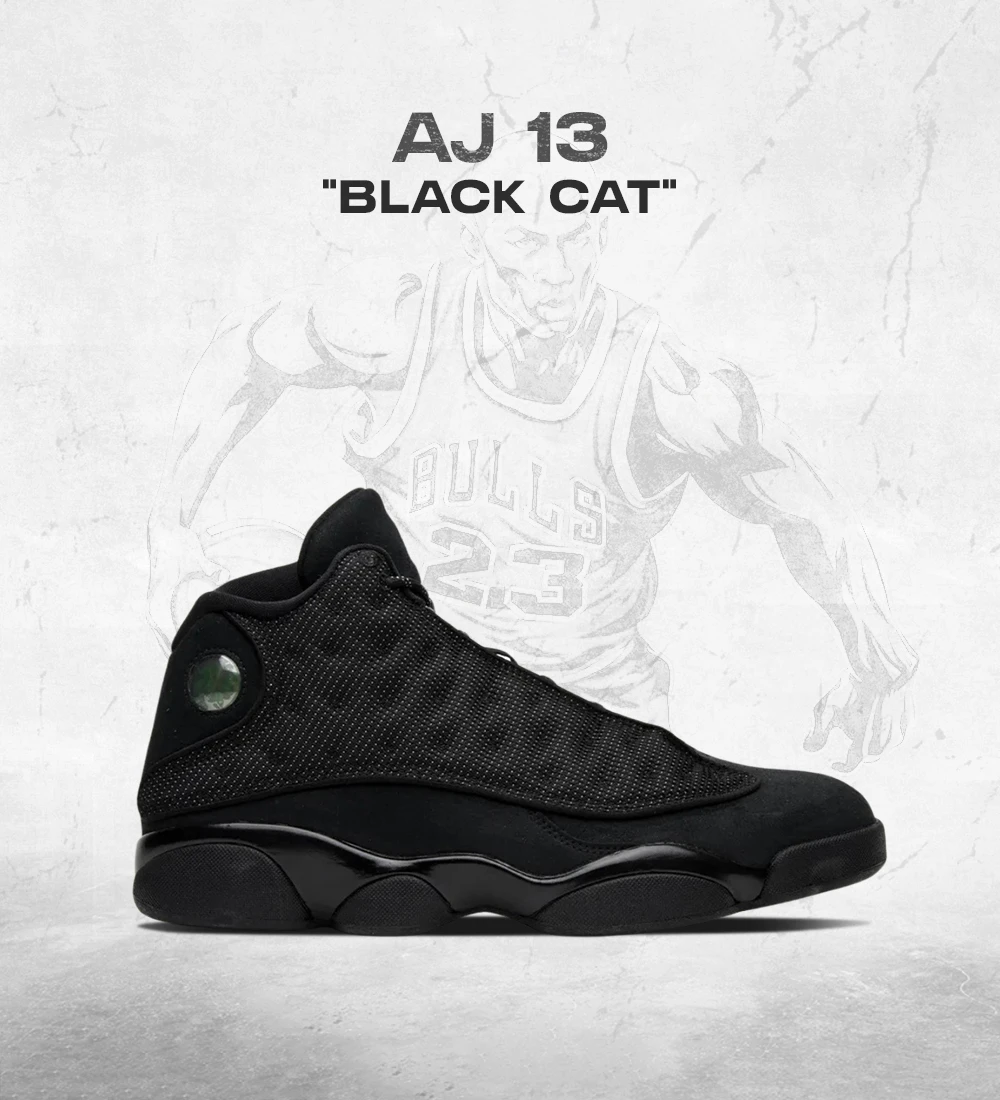 AJ 13 Black Cat