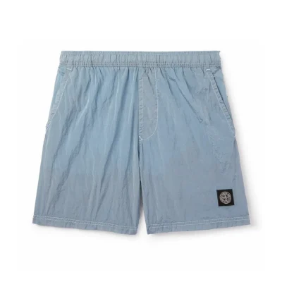 SI Light Blue Nylon Metal Shorts - 5 - SI0000005