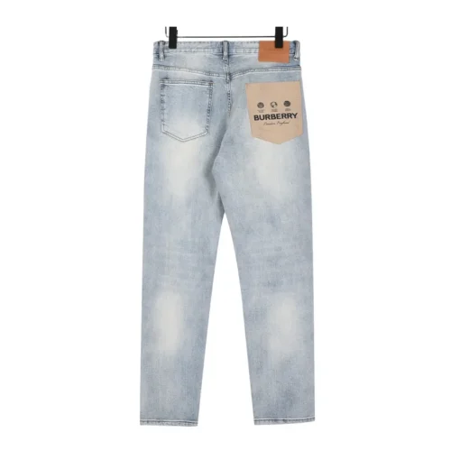 BUR Light Blue Logo Patch Denim Jeans - 362 - bbr0000362 - Image 2