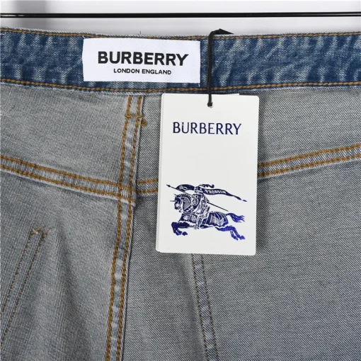 BUR Light Blue Logo Patch Denim Jeans - 362 - bbr0000362 - Image 9