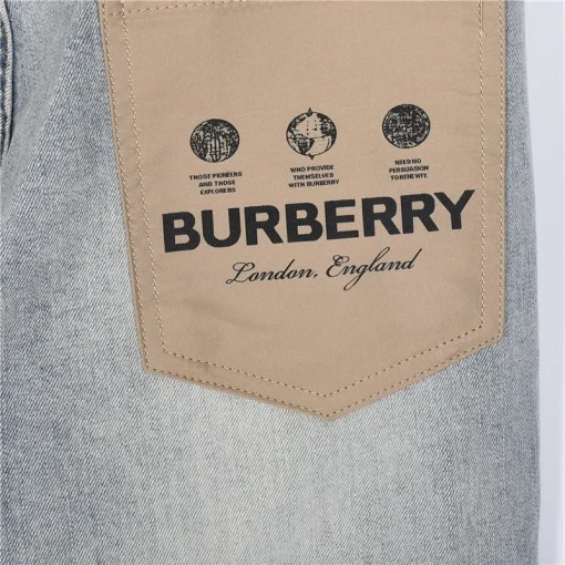 BUR Light Blue Logo Patch Denim Jeans - 362 - bbr0000362 - Image 7