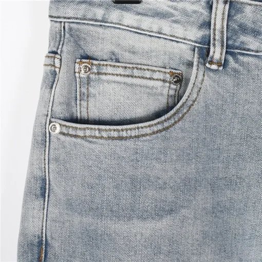 BUR Light Blue Logo Patch Denim Jeans - 362 - bbr0000362 - Image 4