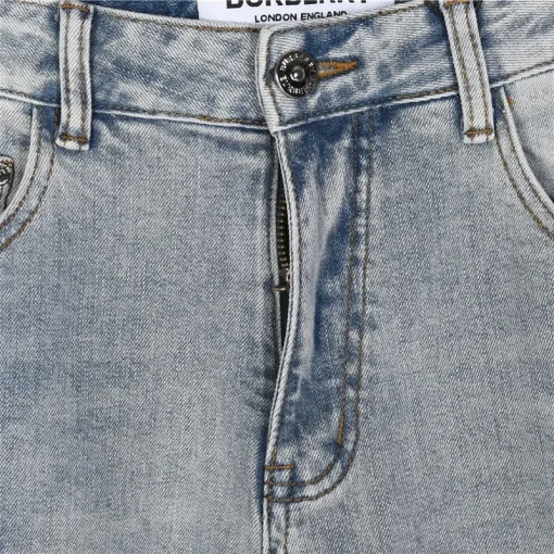 BUR Light Blue Logo Patch Denim Jeans - 362 - bbr0000362 - Image 8
