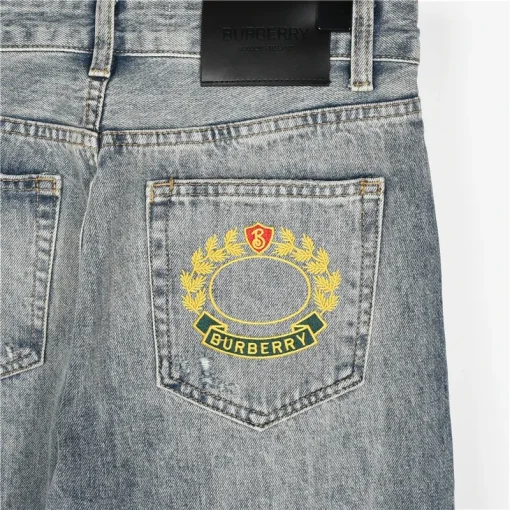 BUR Classic Crest Logo Washed Denim Jeans - 368 - bbr0000368 - Image 9