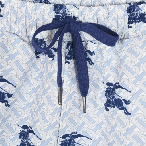 BUR Knight Motif Monogram Shorts in Ice Blue - 372 – bbr0000372 - Image 7