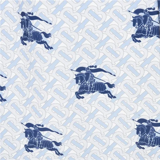 BUR Knight Motif Monogram Shorts in Ice Blue - 372 – bbr0000372 - Image 6
