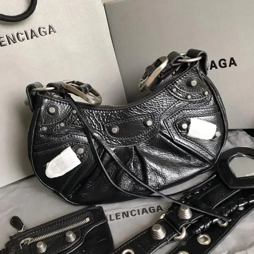 BLCG Le Cagole Shoulder Bag Black Aged Calfskin - 39 - bl0000039 - Image 3