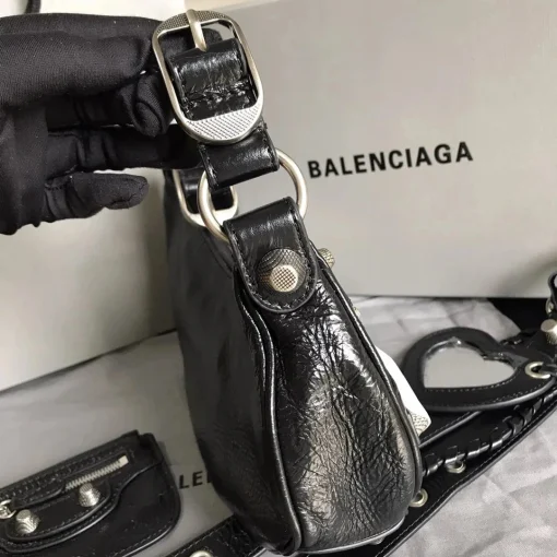 BLCG Le Cagole Shoulder Bag Black Aged Calfskin - 39 - bl0000039 - Image 5