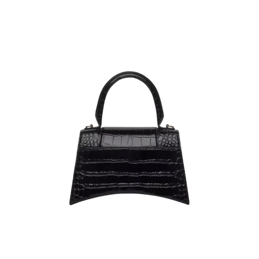BLCG Small Hourglass Top Handle Bag Black Croc Embossed - 40 - bl0000040 - Image 2