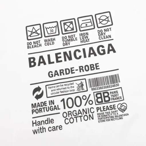 BLCG Garde-Robe Care Label T-shirt in White - 589 - blcg00000589 - Image 9