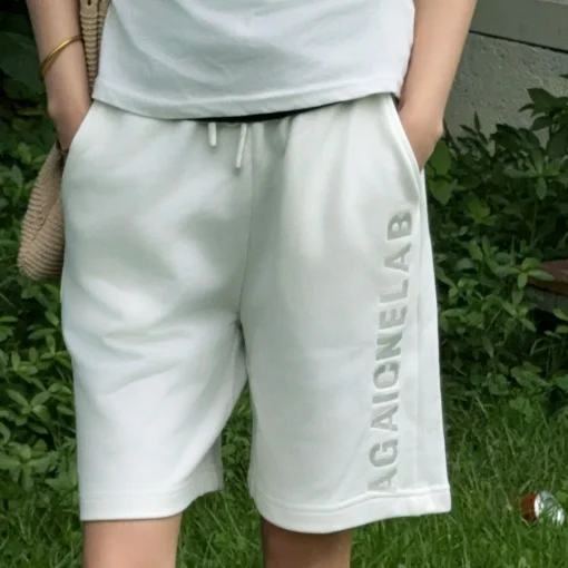 BLCG Reversed Logo Embroidered Shorts in White - 607 - blcg0000607 - Image 10