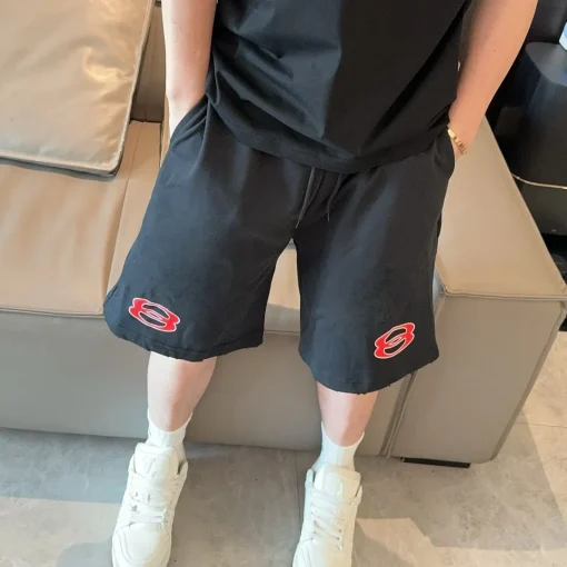 BLCG Red Double B Mesh Shorts in Black - 614 - blcg0000614 - Image 10