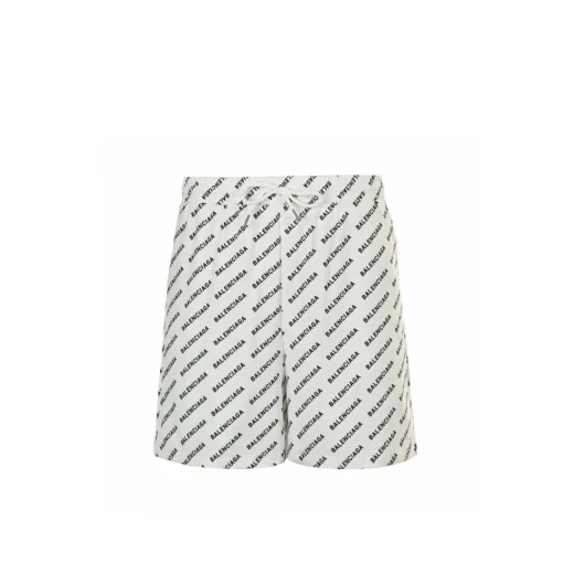 BLCG Allover Logo-Jacquard Shorts in White - 616 - blcg0000616