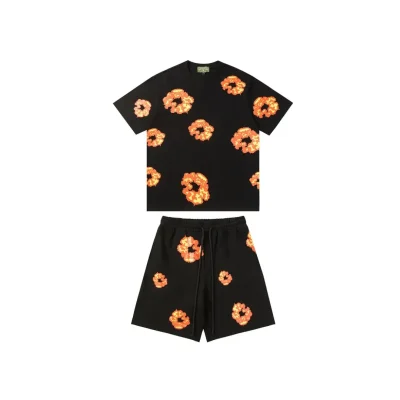 DT Set Black & Gray Tee & Shorts - 132 - dt0000132