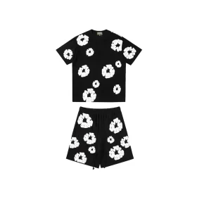 DT Set Black & White Tee & Shorts - 133 - dt0000133