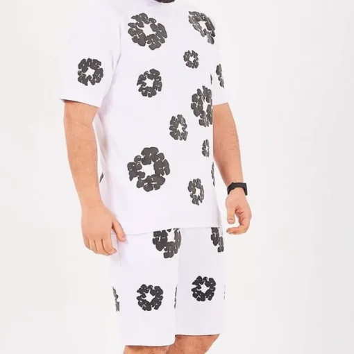 DT Set White & Gray Tee & Shorts - 141 - dt0000141 - Image 4