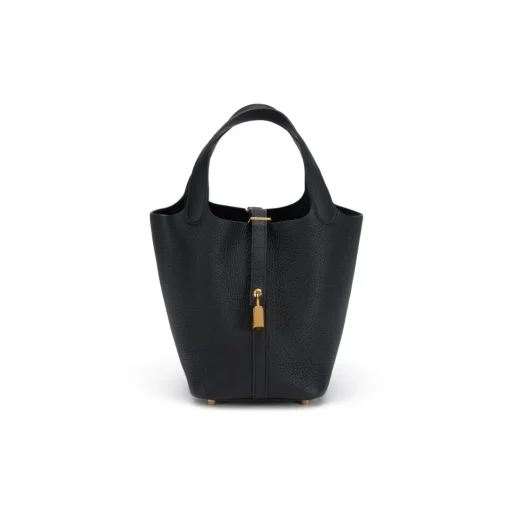 HM Black Clemence Picotin Lock Gold Hardware - 7 - hm0000007