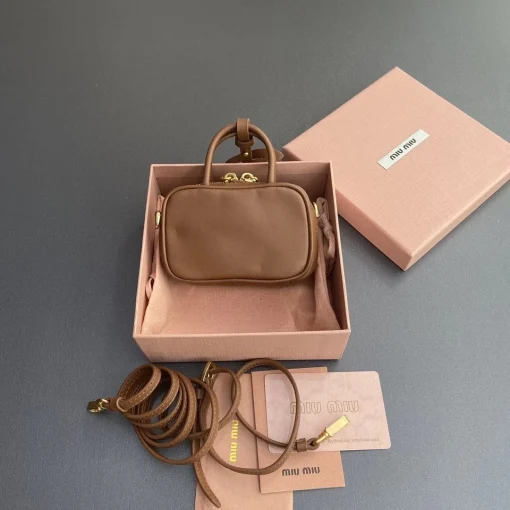MM Brown Leather Micro Bag - 3 - mm000003 - Image 4