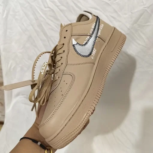OW x AF 1 Low Sesame Shoes Sneakers - nk0004452 - Image 4