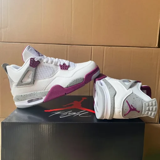 AJ 4 White Purple Cement Shoes Sneakers - nk0004462 - Image 6