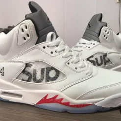 SUP x AJ 5 White Shoes Sneakers - nk0004701 - Image 6