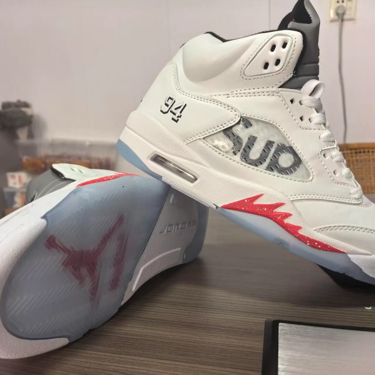SUP x AJ 5 White Shoes Sneakers - nk0004701 - Image 7