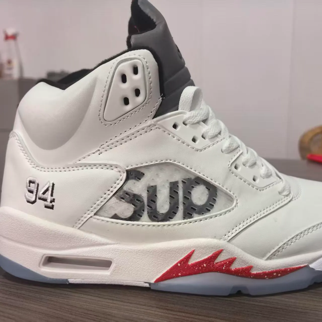 SUP x AJ 5 White Shoes Sneakers - nk0004701 - Image 9
